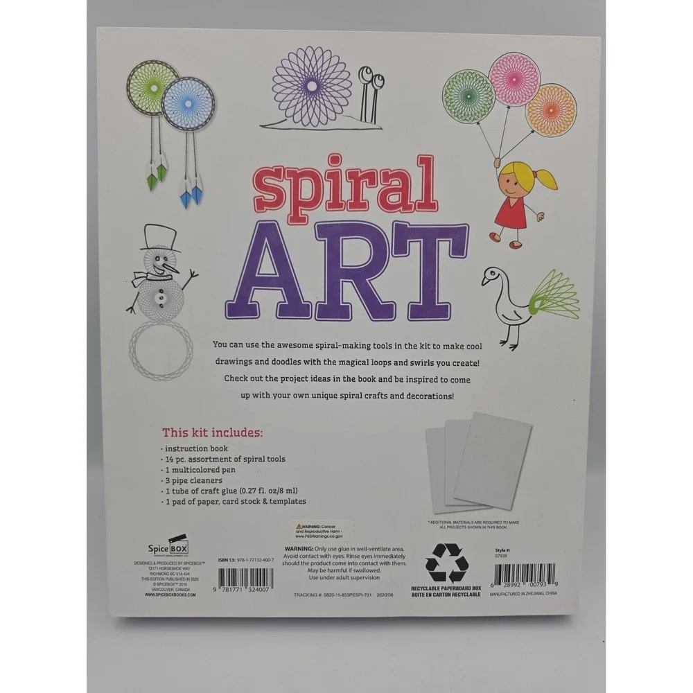 Spice Box Spiral Art Book Set 14 Piece Spiral Tools 26 Projects 07939 NEW